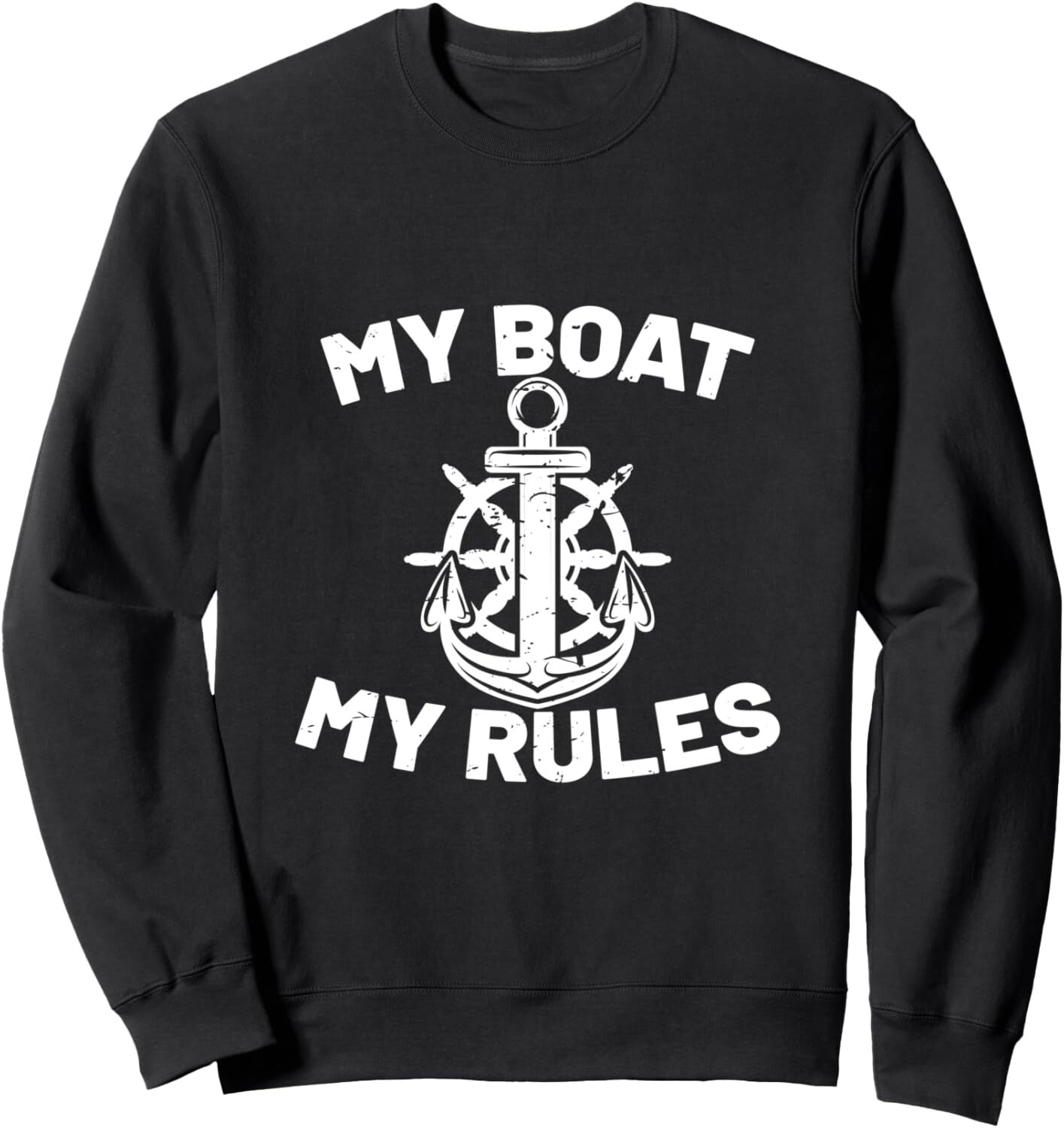 Long Sleeve Shirts for Men sweatshirt My Boat My Rules - Funny Captain Cruise Gift Sweatshirt T shirt Tee Streetwear Casual tops clothes