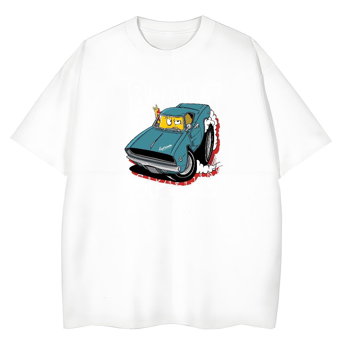Soft Woman Tshirt 100% Cotton 230g plush Daily Outfit T Shirt For Woman Breathable Crew Neck Custom Cartoon Tees