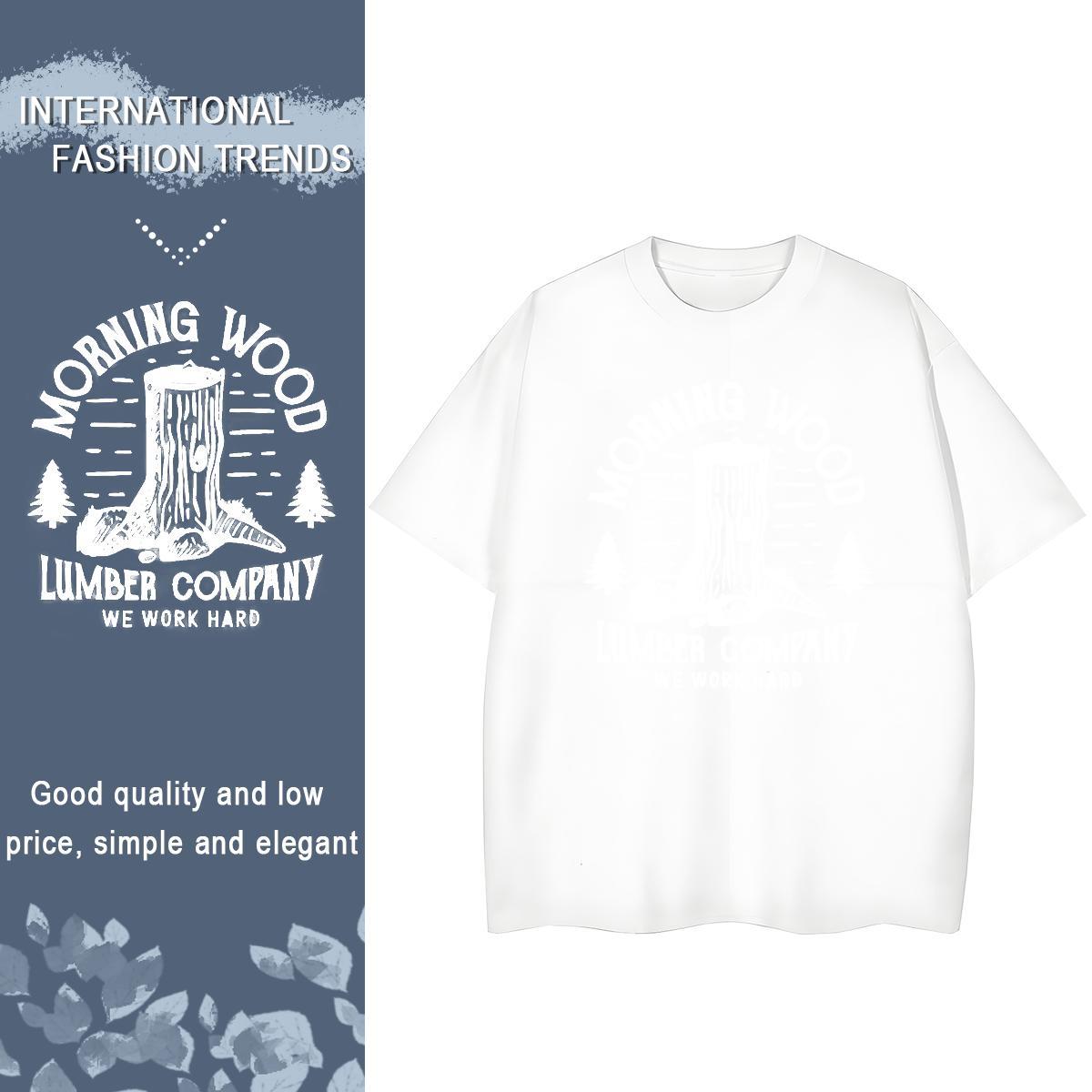 Free Shipping Unisex Tshirts 230g Cotton letter Casual Beach T-Shirts Breathable Short Sleeve DIY Logo Tops Tees
