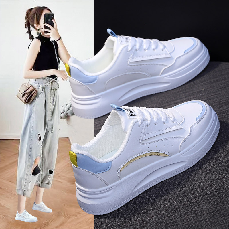 Ddmysports Little White Spring New Collection Autumn Versatile Instagram Casual Fashion Trend Thick Soled Canvas Board Shoes For Women OUTDOOR