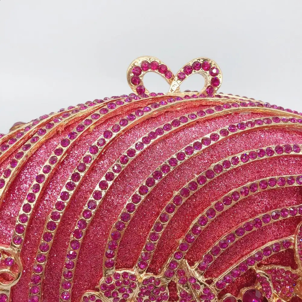 XIYUAN Crystal Clutch Bag Womens Fashion Evening Day Long Chain 100% Handmade Small Handbag Wallet 240823