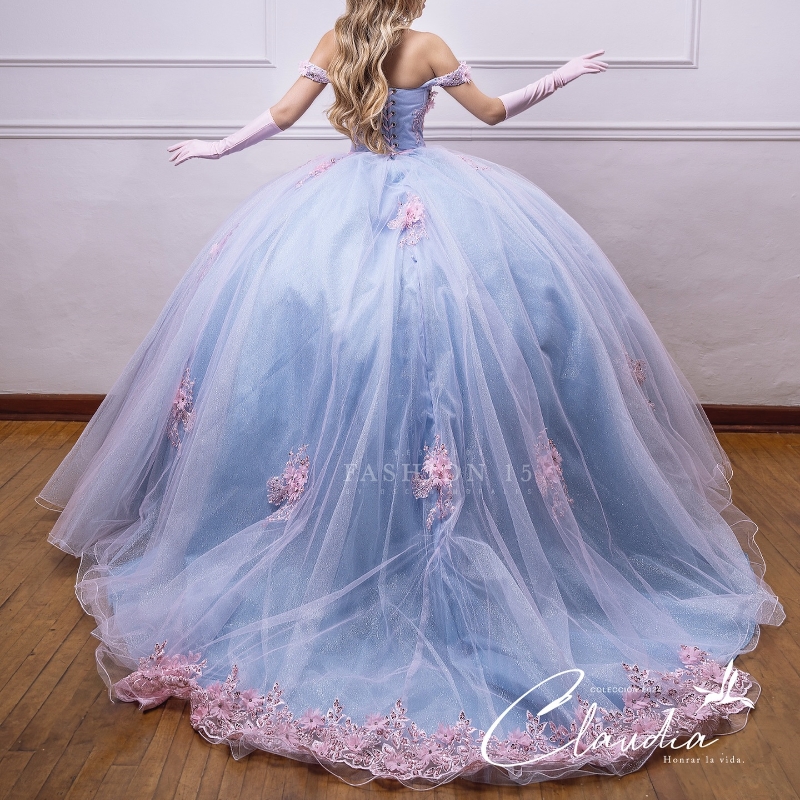 2025 Sky Blue Shiny Quinceanera Dresses Ball Gown Sweetheart Applique Lace Beading Tulle Lace-Up Backless Party Princess Sweet 16 Dress