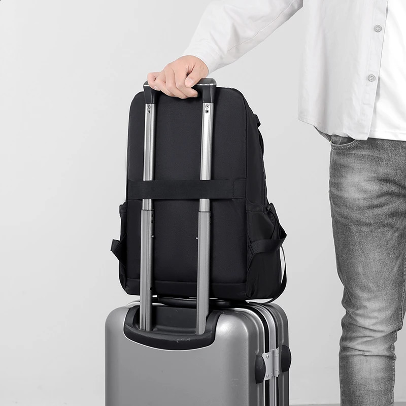 VC Solid Color Mens Backpack High Quality Waterproof Laptop Backpack Urban Male Travel Bag School Backpack for College Students 240822