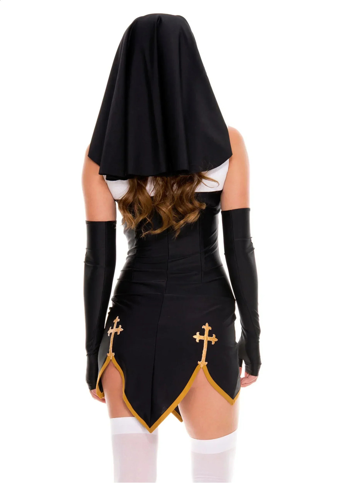 Womens sexy nun cosplay costume carnival Halloween fantasy fancy dress 240823
