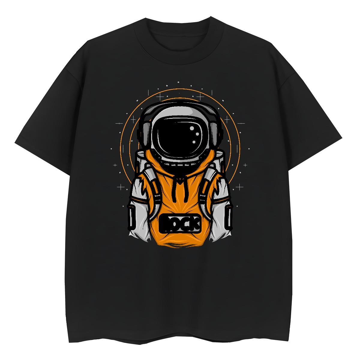 Unisex Unisex Tshirts 100% Cotton 230g universe Casual Daily Wear T Shirt For Woman Short Sleeve O-Neck Black White Tee Shirt