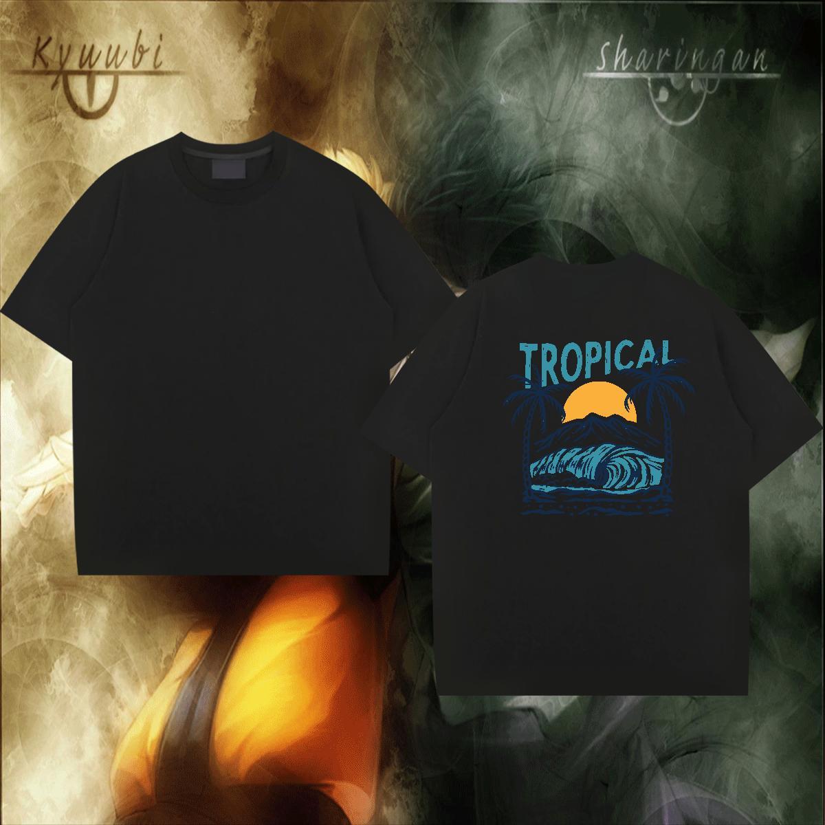 Loose Fit T-Shirts for Men 230g Cotton mountains Casual Custom Printed Breathable Short Sleeve Mens Tshirts New Designer Tops Shirt