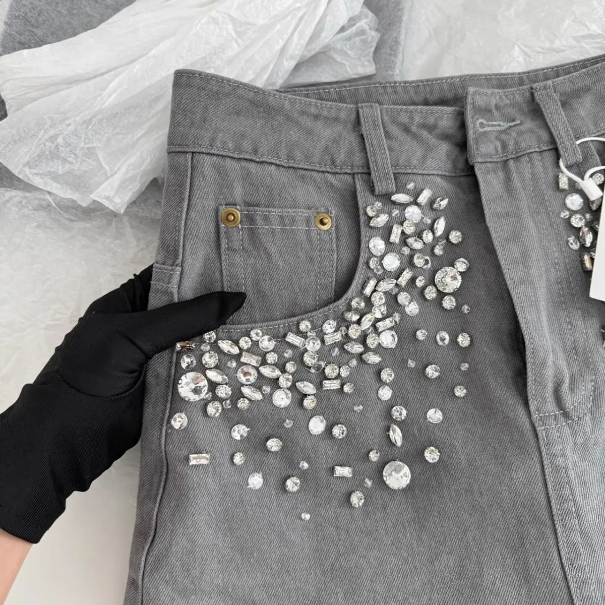 Spring Small Fragrance Set Womens High End Denim Coat Skirt Temperament Celebrity Two Piece Set Western Style 240823