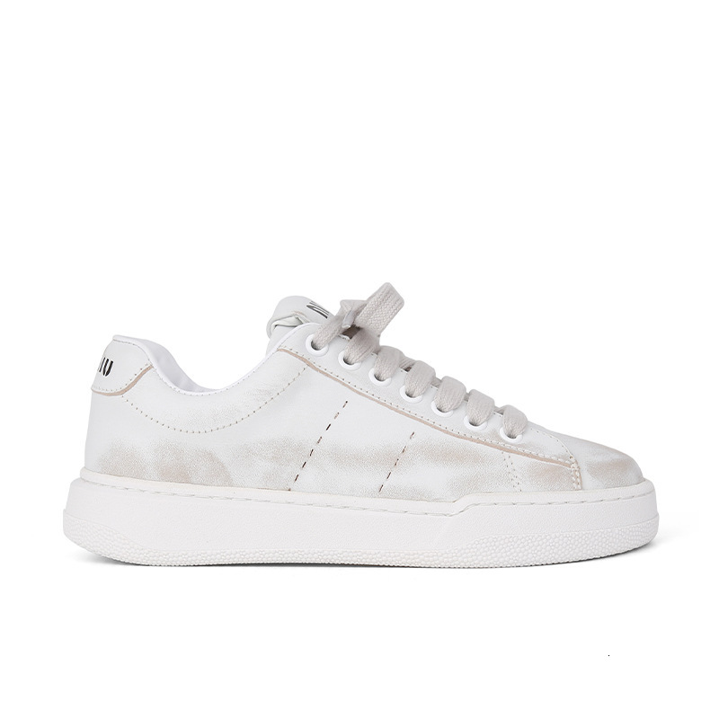Ddmysports Cowhide Edition Su Yinyin Same Style Amiu Old Thick Soled Small Dirty Casual Alf Dragged White Women S Board Shoes OUTDOOR
