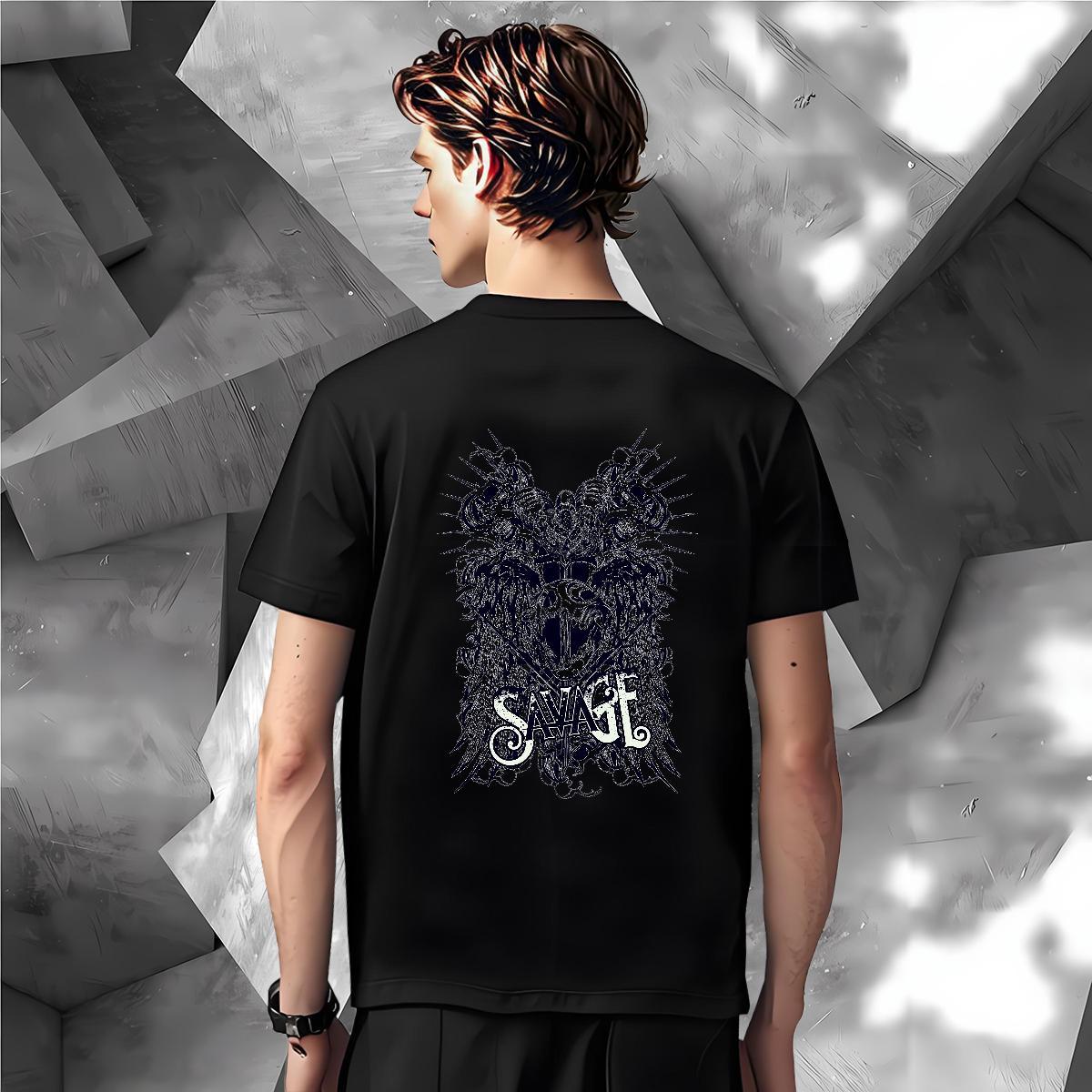 Designer Man T Shirts 100% Cotton 230g skull Street Custom Print Plus Size Breathable Crew Neck Mens Tshirts Classic Top Tees