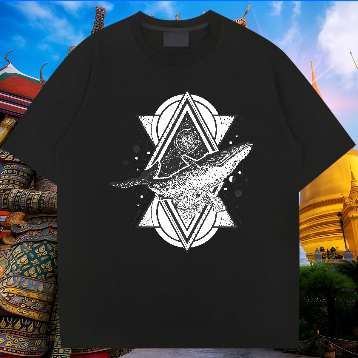 Popular Man T Shirts 230g Cotton shark Street Customized Short Sleeve Soft Tshirt for Man Woman 2024 Tees