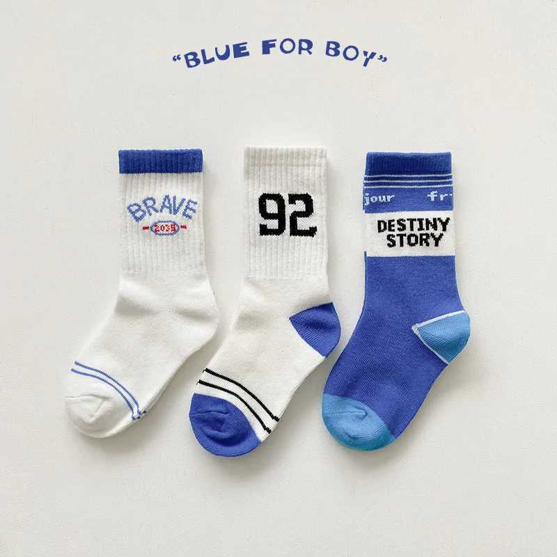 Childrens boys and girls socks childrens spring socks summer calf team socks fashionable striped sports socks X2503221