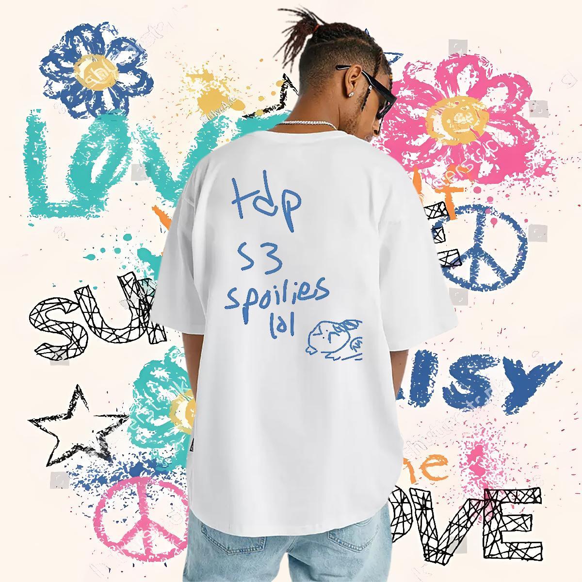Unisex T Shirt For Man 230g Pure Cotton letter Outdoor Custom Cartoon O Neck Short Sleeves Couples T Shirts Designer Fashion Tees Shirts
