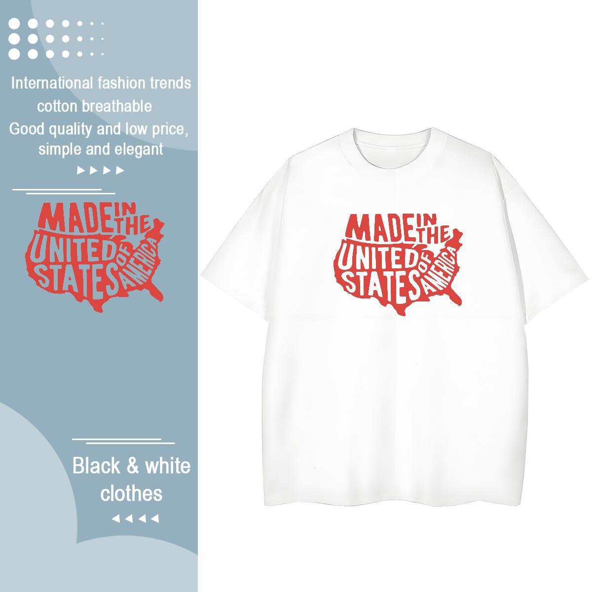 Popular Woman Tshirt 230g Pure Cotton letter Street Wear T-Shirts Breathable Anime Oversized Tees