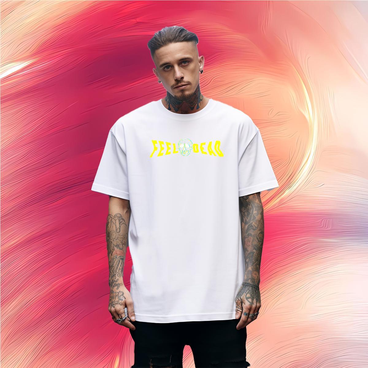 Comfortable T-Shirts for Men 230g 100% Cotton skull Daily Outfit Asian Size Pure Cotton Tshirt for Man Woman Stylist Tops Shirt