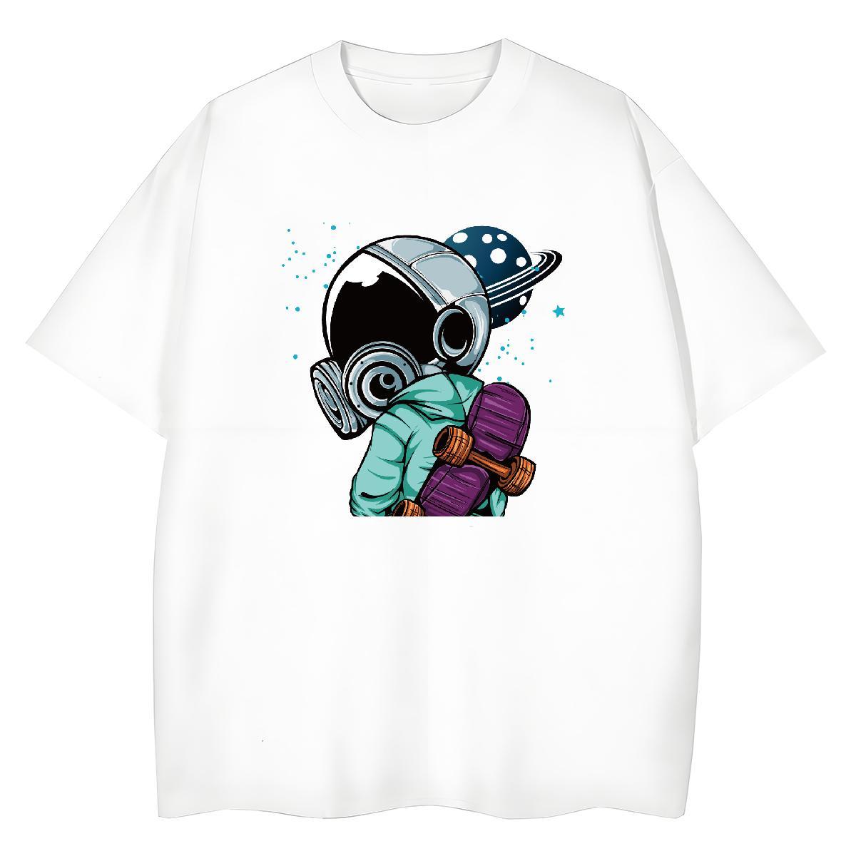 High quality Lady T shirt 230g 100% Cotton universe Sports Street Wear Womens T Shirts O-Neck Short Sleeve DIY Logo Tees