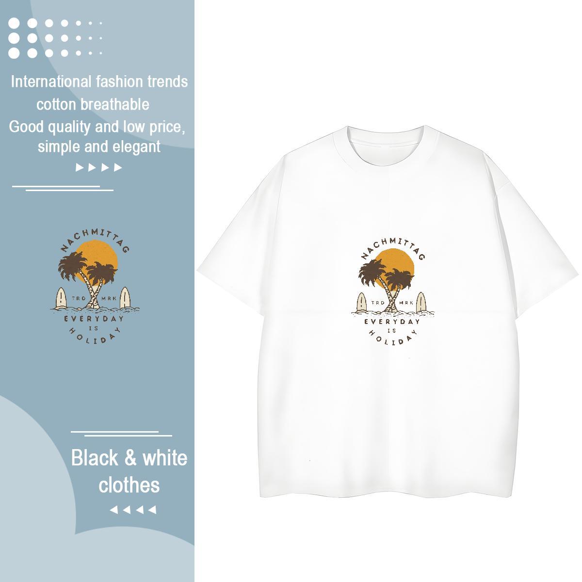 Loose fit Tshirt for Man Woman 230g Cotton icon Casual Daily Wear T-Shirts for Women Breathable Cartoon Printing L-4XL Tops Shirt
