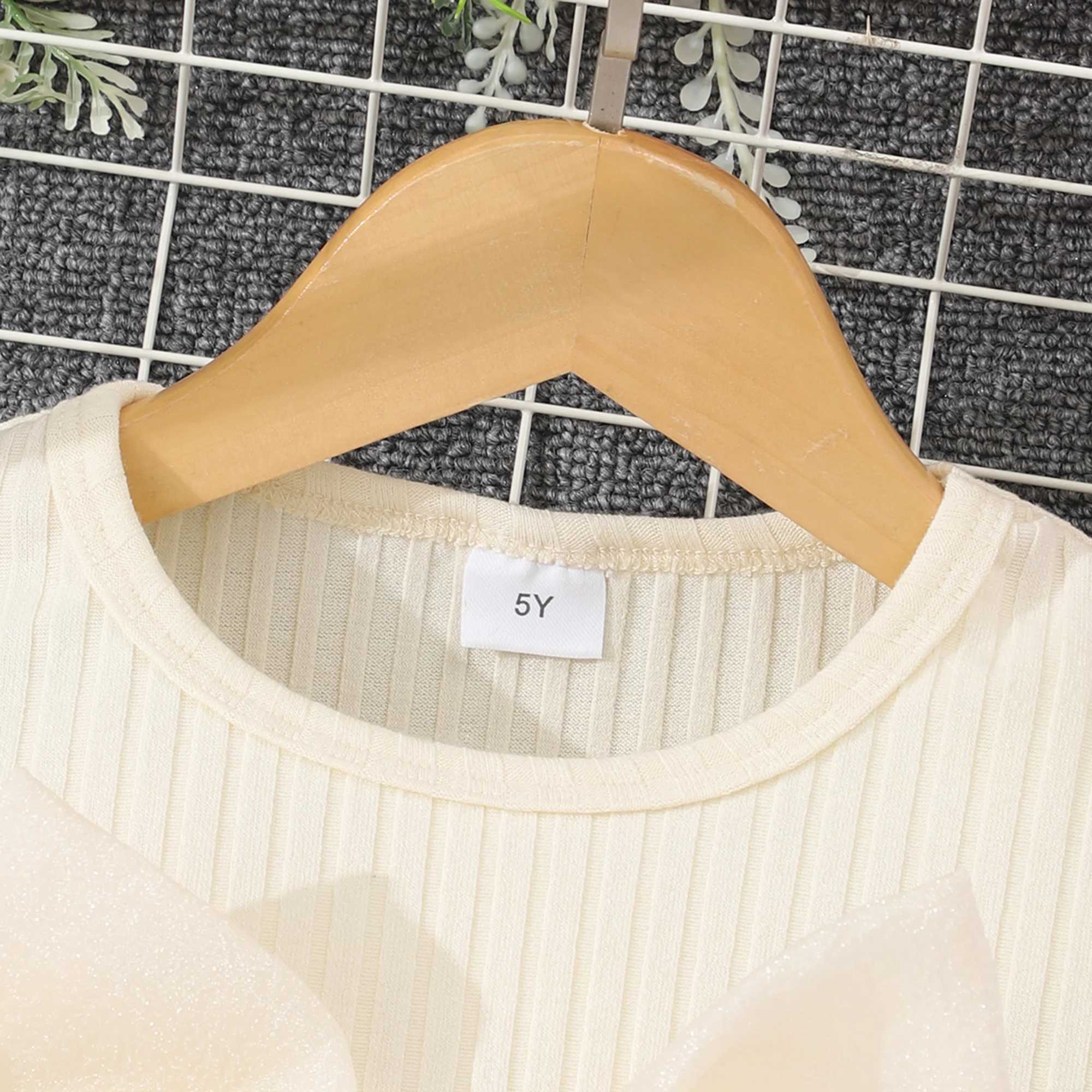 Solid Bow Front Puff Sleeve Princess Dress for Girls Casual Vacation Dress Summer Gift W240823