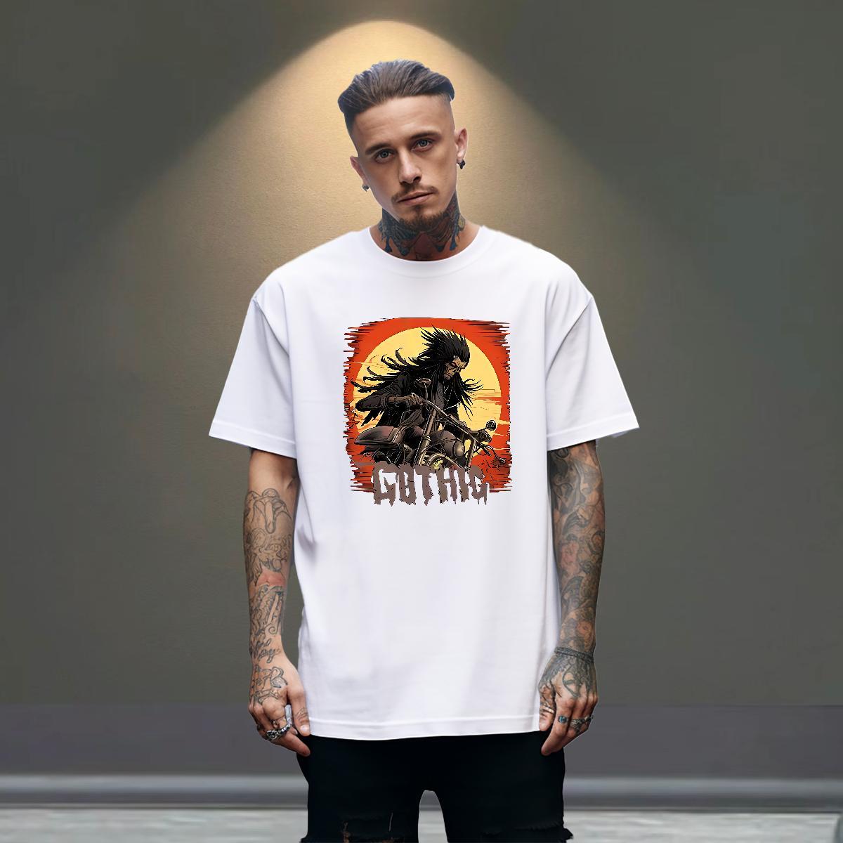 Designer T-Shirts for Men 100% Cotton 230g skull Summer Casual Custom Printed Pure Cotton Mens Tshirts DIY Customized Top Tees