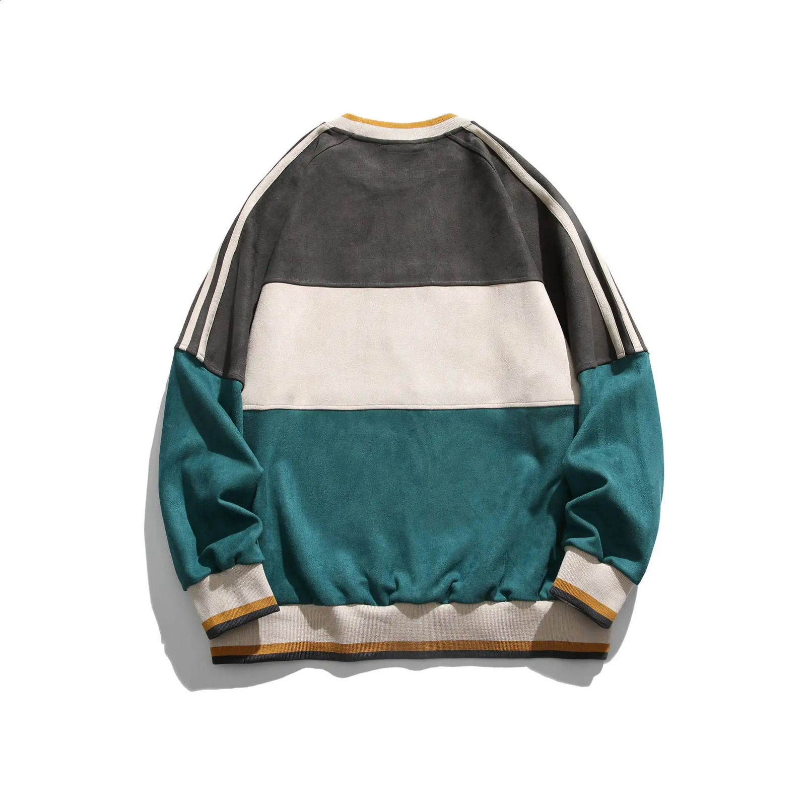 Men Y2k Sweatshirts Suede Hip Hop Spring And Autumn Couple Sports Pullovers China-Chic Loose Versatile Casual Tops Spliced 240823