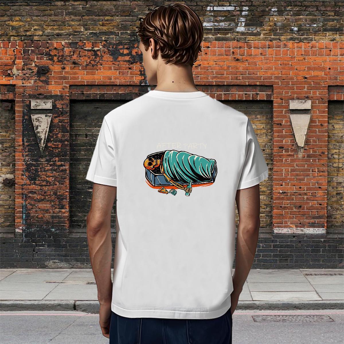 Brand Men T Shirts 100% Cotton 230g skull Street Wear Custom Printing Short Sleeve Soft Tshirts Wholesale Tops Tees