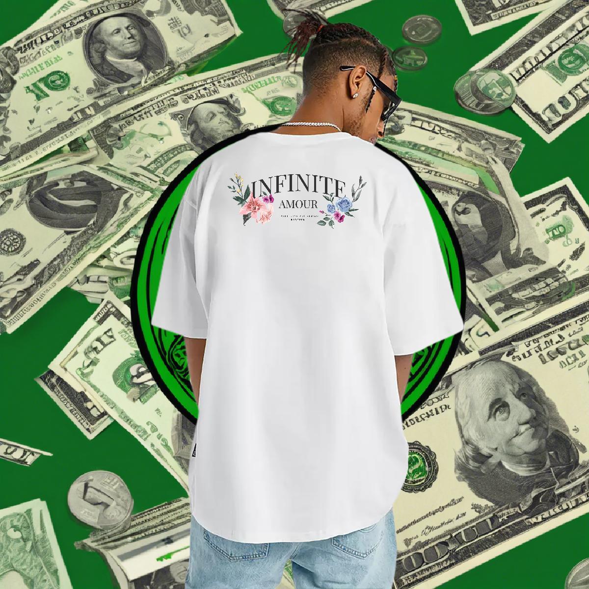 Brand T Shirt For Man 100% Cotton 230g letter Sport DIY Logo Oversized Round Neck Short Sleeve Couples T Shirts 2024 Summer Top Tees