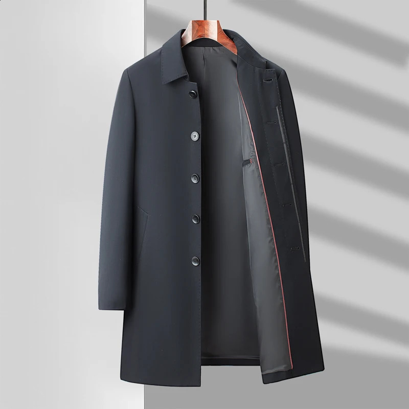 Spring long Style Men Trench Fashion England Style Trench Coat men Casual Jackets Mens Clothing size M-4XL5XL6XL7XL FY02 240822