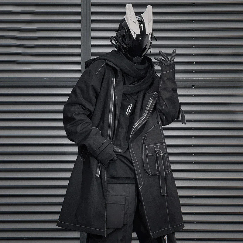 HKSH Heavy Industry Spring Autumn China-chic Irregular Windbreaker Coat Mens Dark Sfari Style Zipper Decoration Jacket HK0158 240822