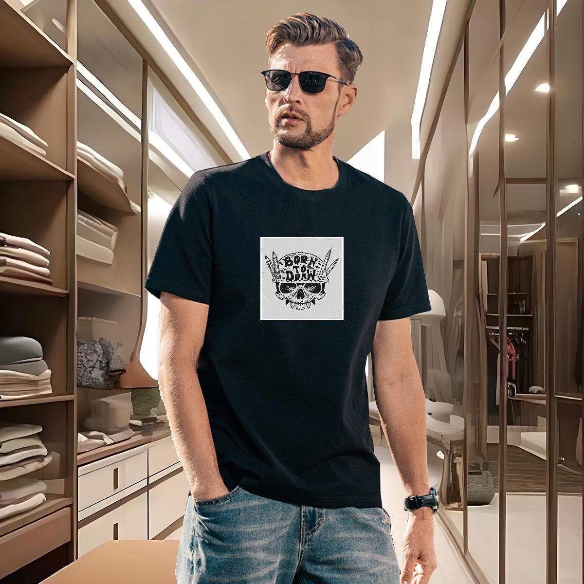 Cool Design T shirt 230g Cotton monster Street wear Hip Hop Custom Big Size Breathable Crew Neck Men Tees Fashion Casual Tops Tees