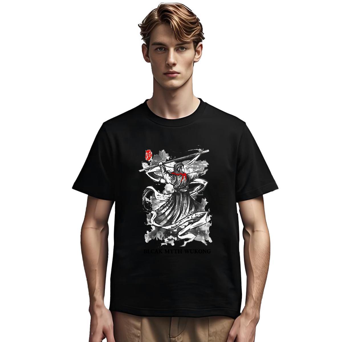 Comfortable T Shirt For Man 230g 100% Cotton Street wear Hip Hop Breathable Soft Men Tshirts Casual New Cartoon Print Clothes