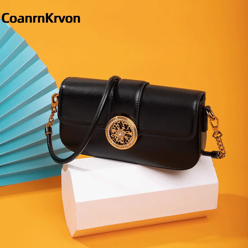 Ladies diamond buckle y ner shoulder bag ladies handbag retro square n wallet cross 240823