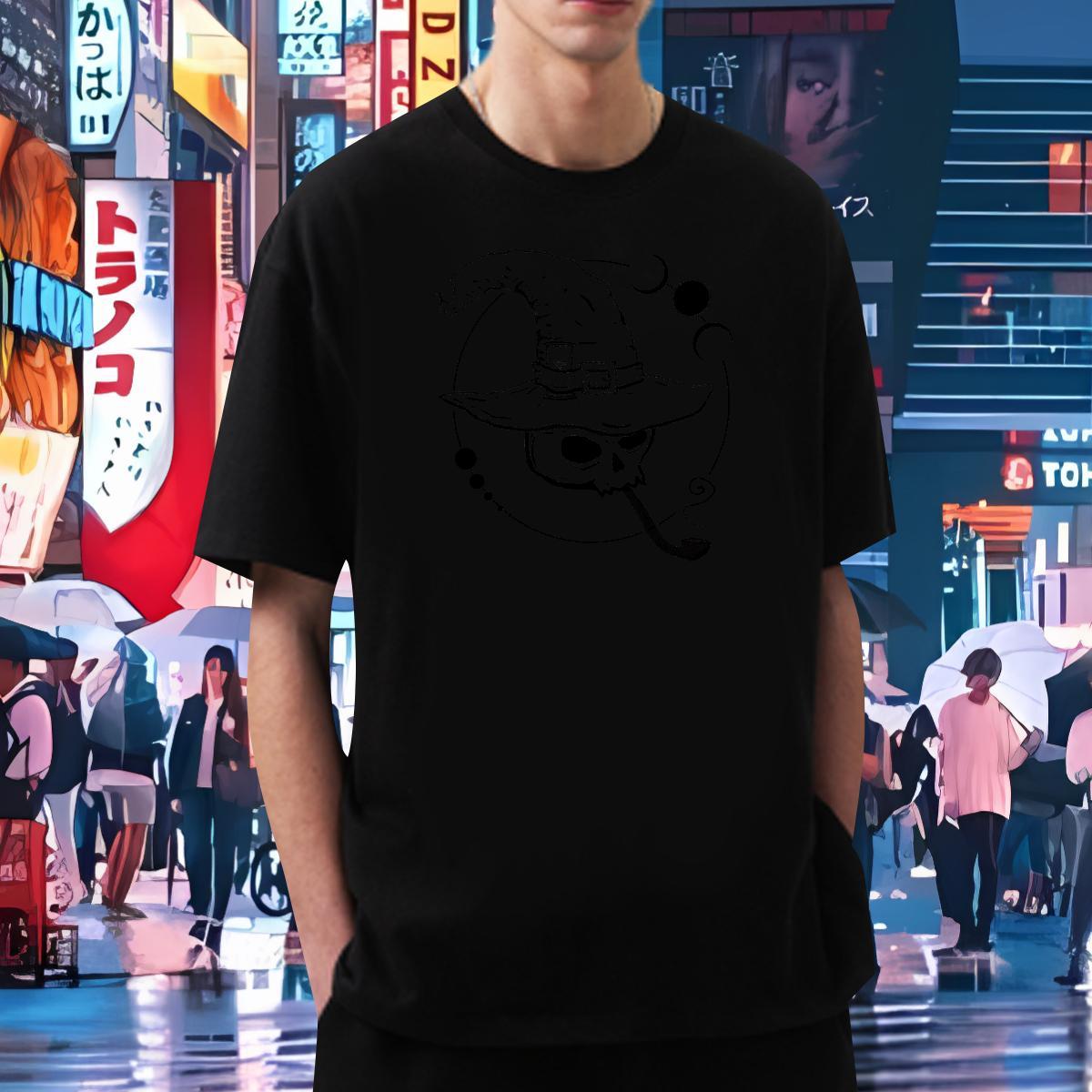 Free Shipping Mens T Shirts 230g Cotton skull Summer Casual Custom Print Oversized Breathable Mens Tshirts Fashion New Tops Shirt