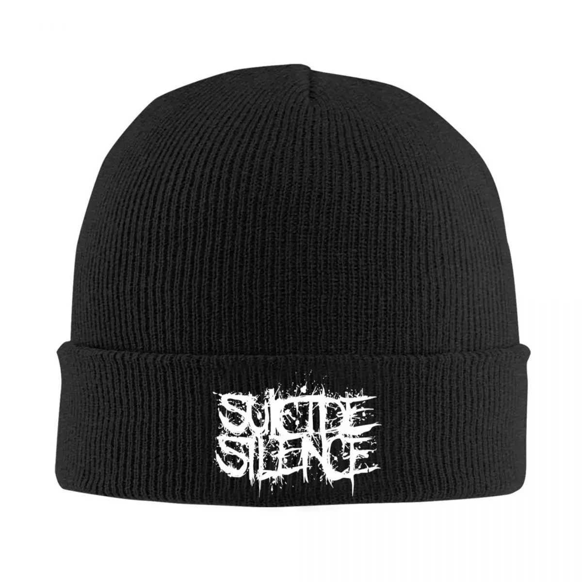 Suicide Silence Rock Metal Music Band Knitted Hat Womens Beanies Autumn Winter Hat Acrylic Warm Melon Hat W240822