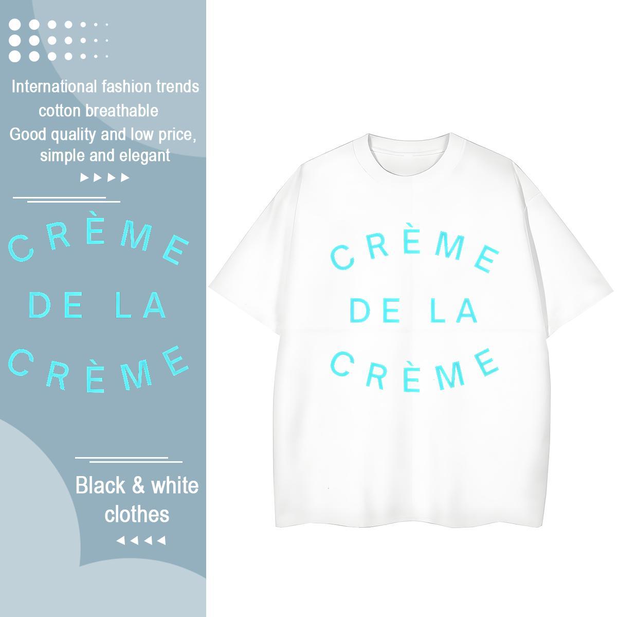 Designer Woman Tshirt 230g 100% Cotton letter Street Wear T-Shirts for Women Crew Neck Cartoon Printing L-4XL Tee Shirt