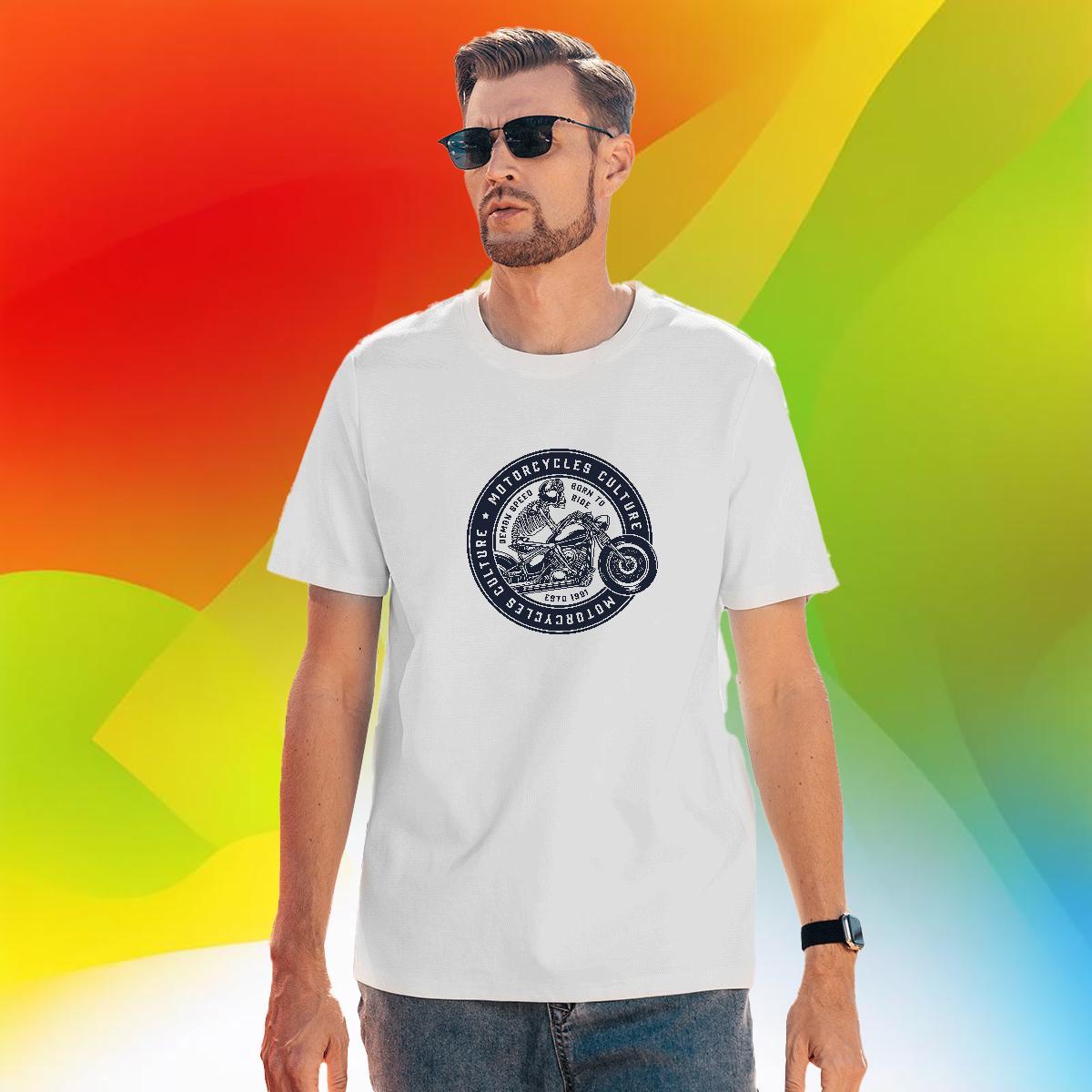 Cool Design T shirt 230g Cotton skull Sport Black Oversized Short Sleeve O-Neck Men Tops Tees 2024 Designer Tees Shirts