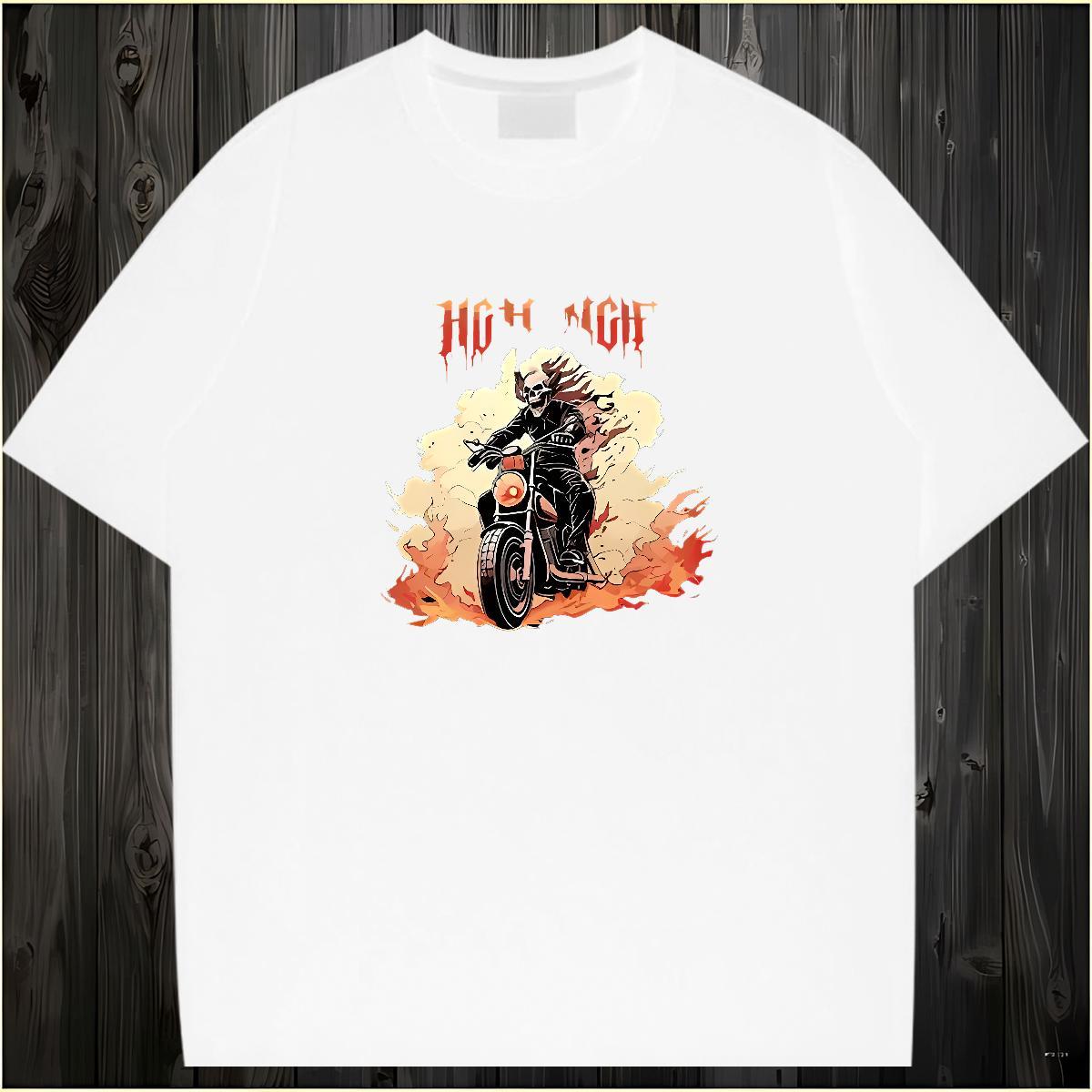 Unisex T-Shirts for Men 100% Cotton 230g skull Sports Casual Oversized Short Sleeve O-Neck Men Tops Tees Classic Casual Tops Shirt