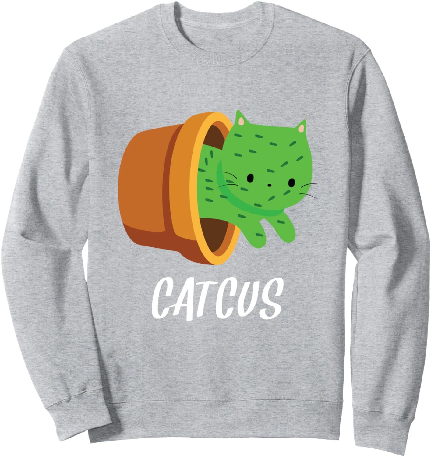 Long Sleeve Shirts for Men sweatshirt Catcus Cactus Cat Lover Thorns Plant Desert Funny Sweatshirt T shirt Tee Streetwear Casual tops clothes