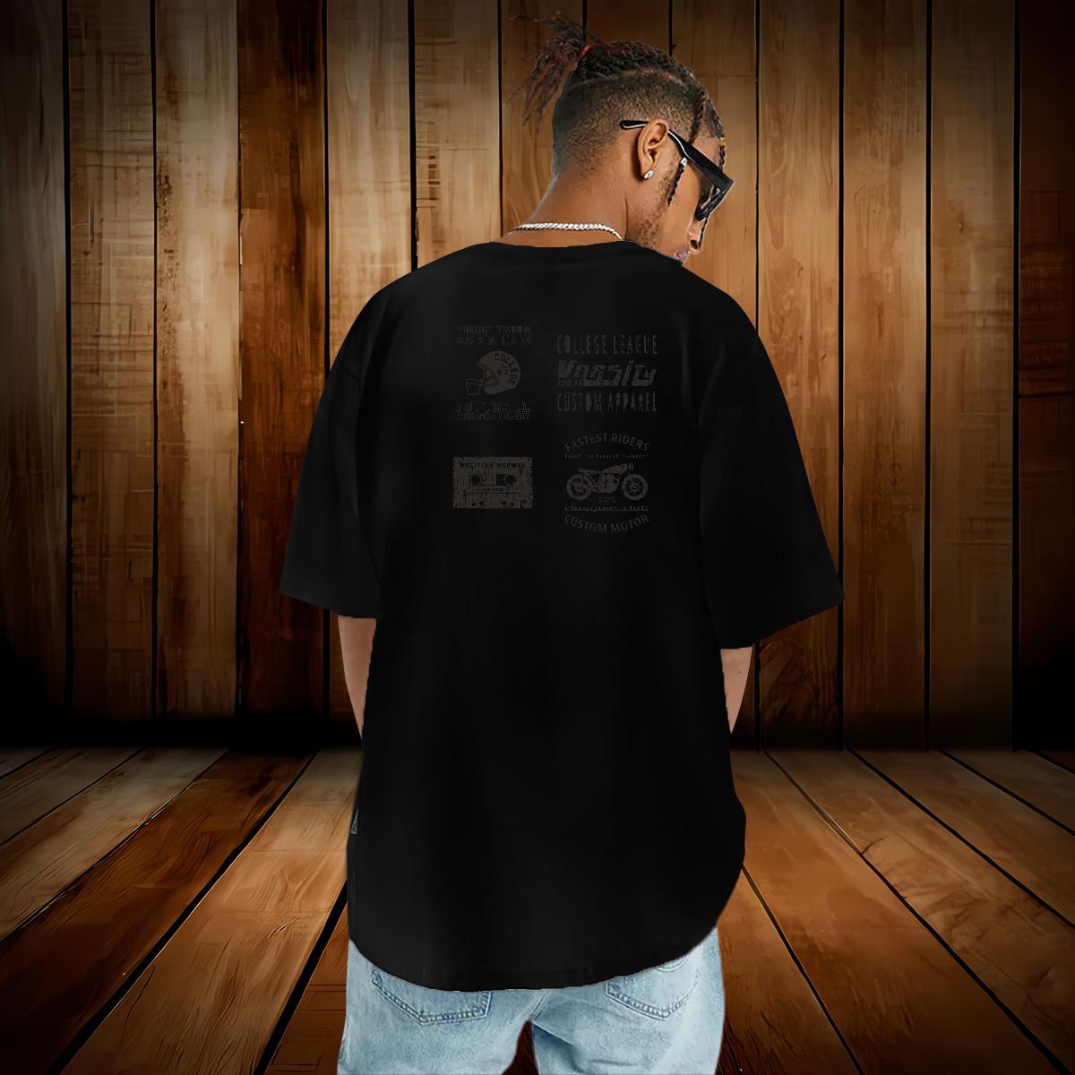 Brand Men T Shirts 230g Cotton letter Casual Black White Short Sleeve Soft Tshirt for Man Woman Fashion Polos