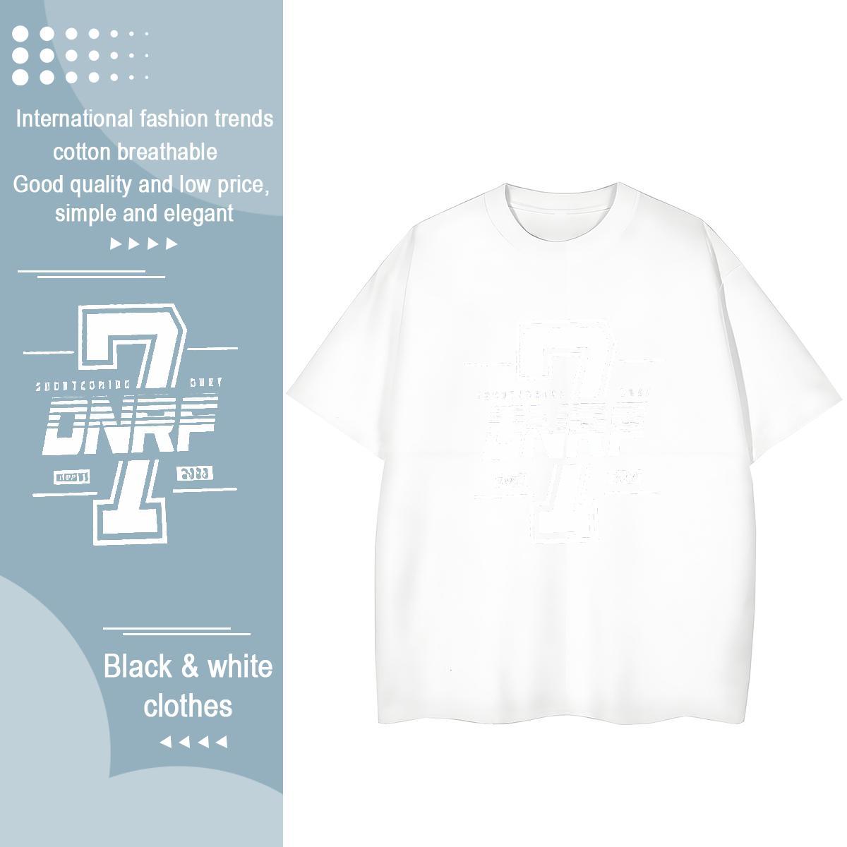 Comfortable Women Tees 230g Pure Cotton letter Daily Outfit T-Shirts for Women Breathable Custom Print Oversized Tops Tees
