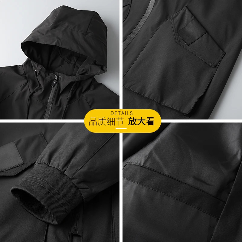 autumn Mens Casual Jacket Coat Mens High Quality Fashion Long Trench Coat Men Trench Fashion England Style size L-8XL 240822