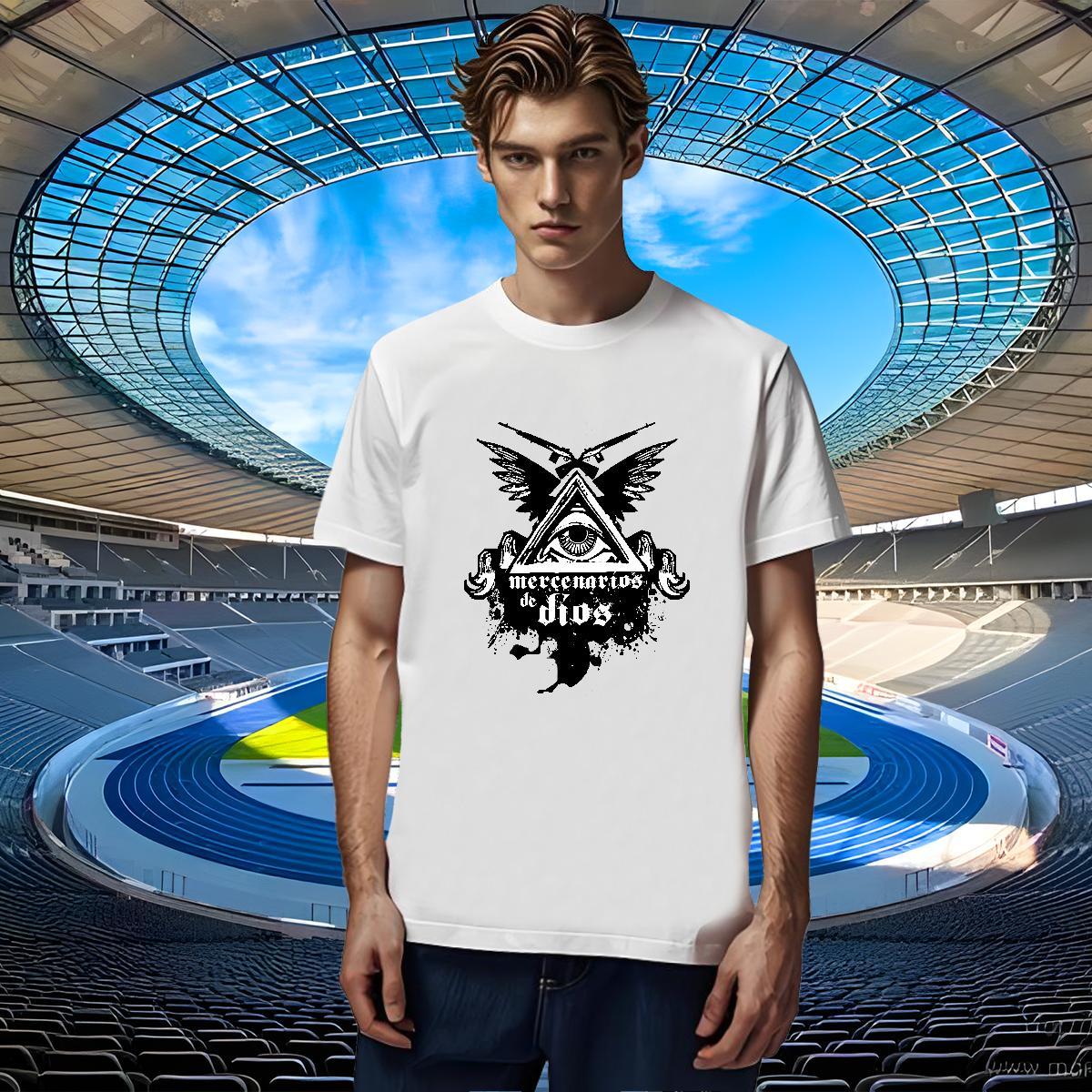 Popular T-Shirts 230g Pure Cotton eye of the devil Beach Plus Size Cartoon O-Neck Short Sleeve Couples T Shirts New Designer Clothings