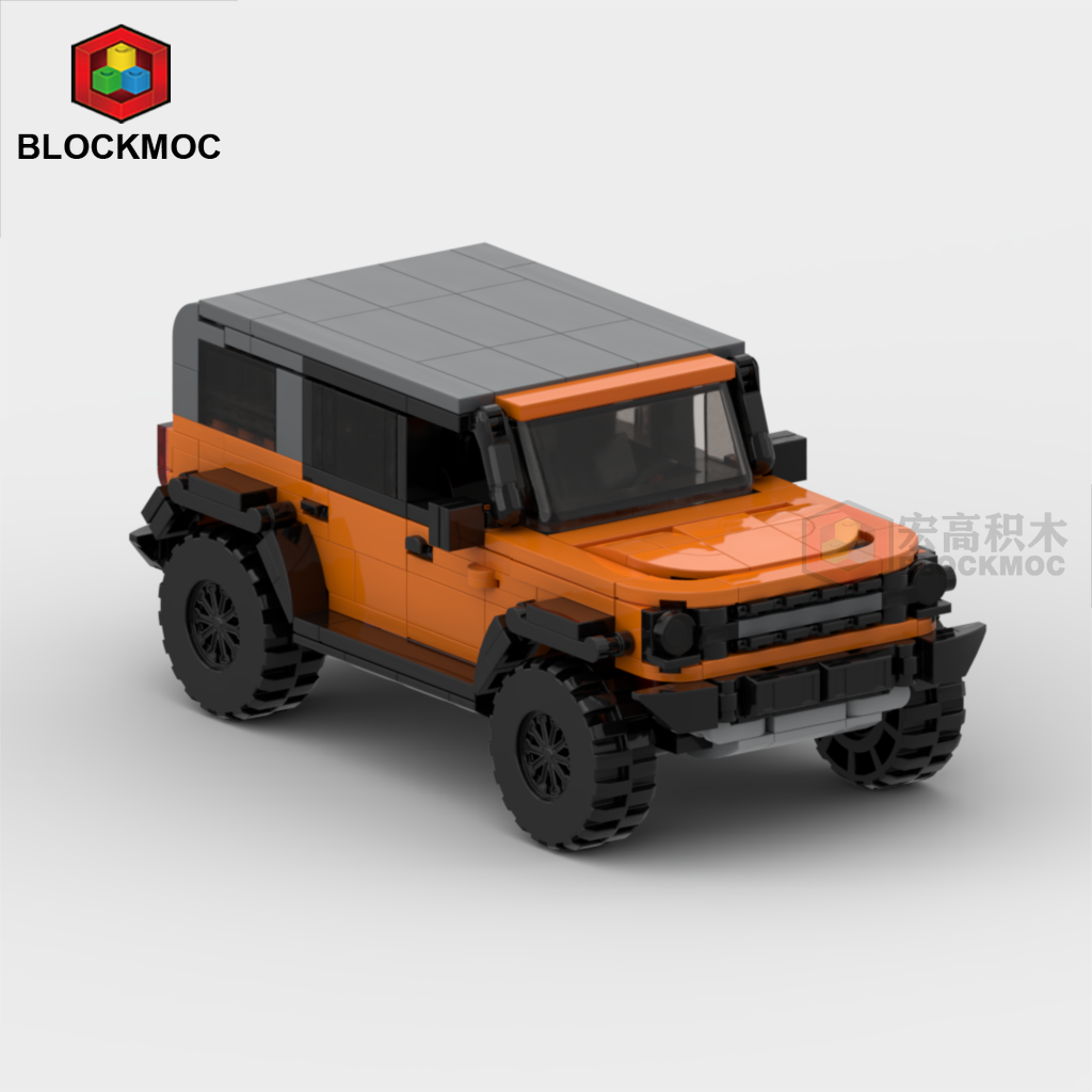 MOC Bricks Ford Barricade Raptor SUV Fordham Bronco Mustan Racing Sports Car Set Toys Speed Blocks for Gifts