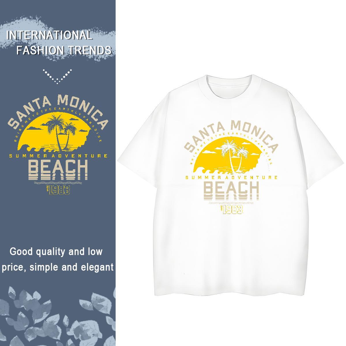 Soft Couples T Shirts 230g Cotton tree Hip Hop Street T shirt Breathable Short Sleeve Floral Print Top Shirts