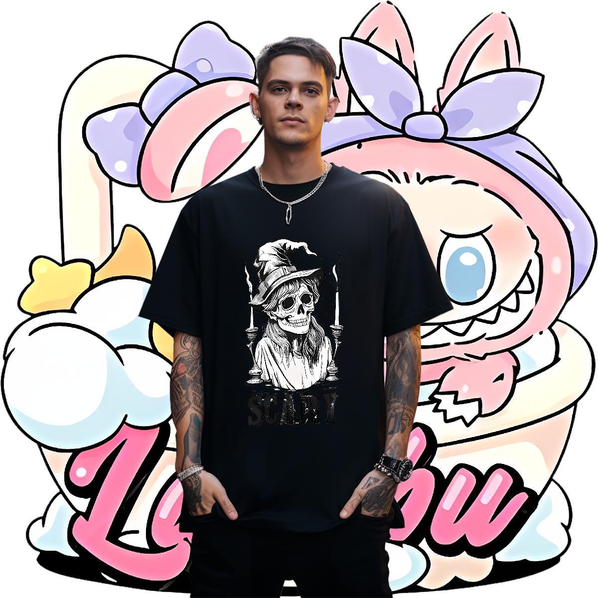 Designer Mens T Shirts 230g Cotton hat Summer Casual White Plus Size Breathable Crew Neck Tshirts Factory Direct Clothings