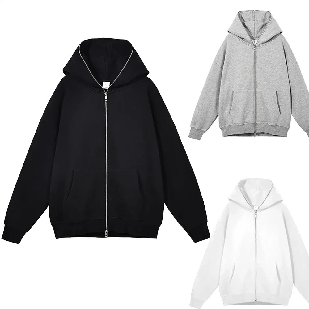 Y2k Clothes Mens Full Zip Jackets Fashion Women Casual Hooded Sweatshirts Hip Hop Streetwear Spring Cardigan Zipper Hoodies 240823