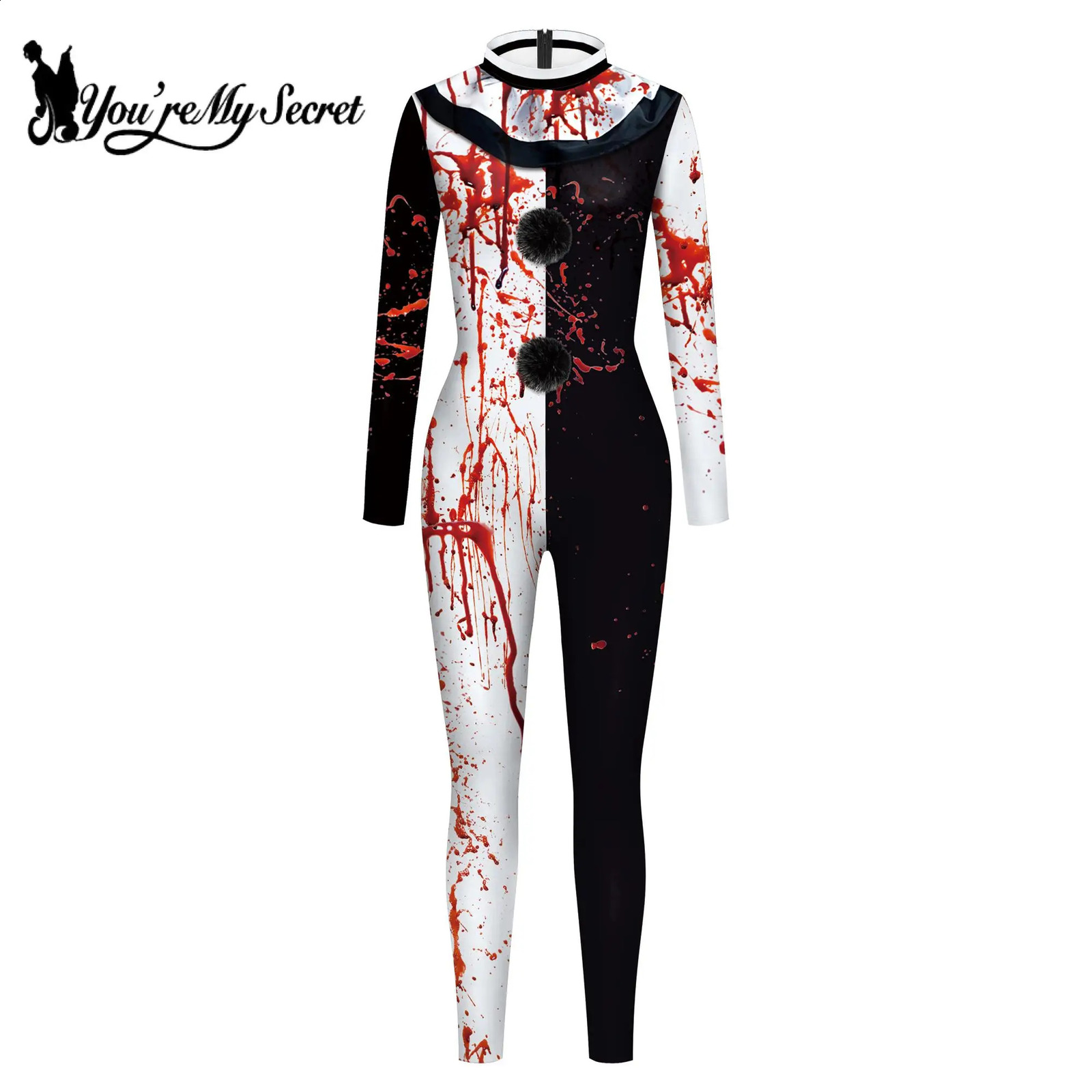 You Are My Secret Halloween Joker Movie Terror Territory 3 Costume Ghost Onesie 3D Spandex Adult Unisex jumpsuit 240823