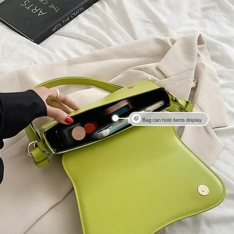 Shoulder Crossbody Bags for Women 2024 Pu Leather Trend Female Underarm Bag Fashion Purse Flap Handbags 240828Z