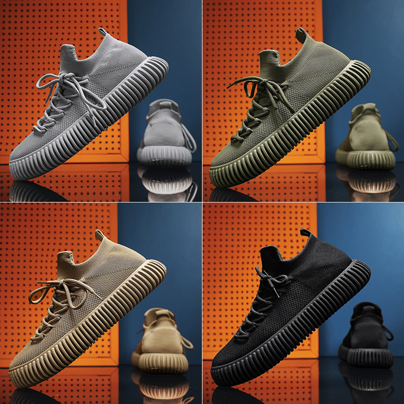 Ddmysports Live Broadcast Of Tire Soles Men S Shoes Mesh Fly Woven Breathable Socks Trendy Casual For OUTDOOR