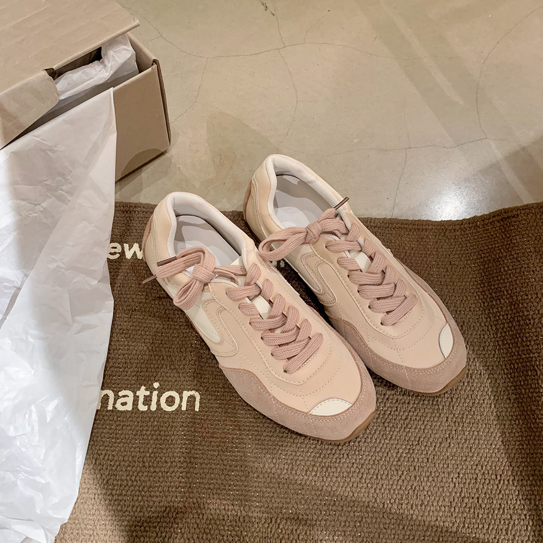 Ddmysports Cowhide Version Of Su Yinyin S Bowling Maillard Lace Up Sports And Leisure Training Shoes Women Forrest Gump OUTDOOR