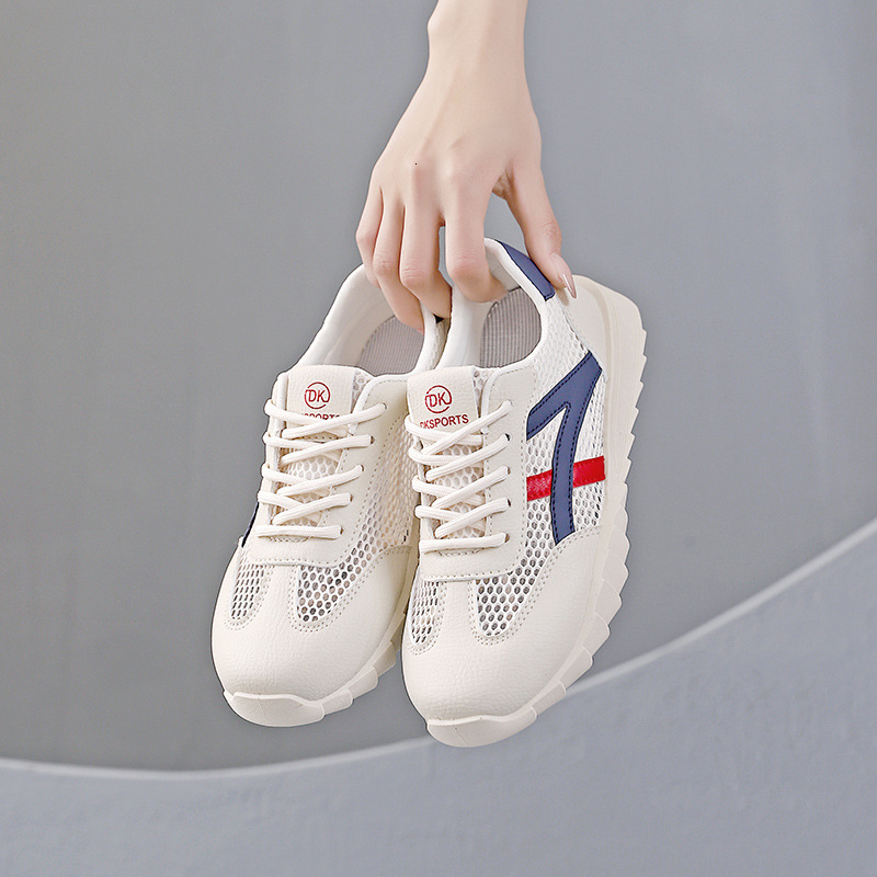 Ddmysports Mesh Women In Summer New Style For Outerwear Flat Bottomed Breathable Mesh Shoes Soft Soled Anti Slip Forrest Gump B OUTDOOR