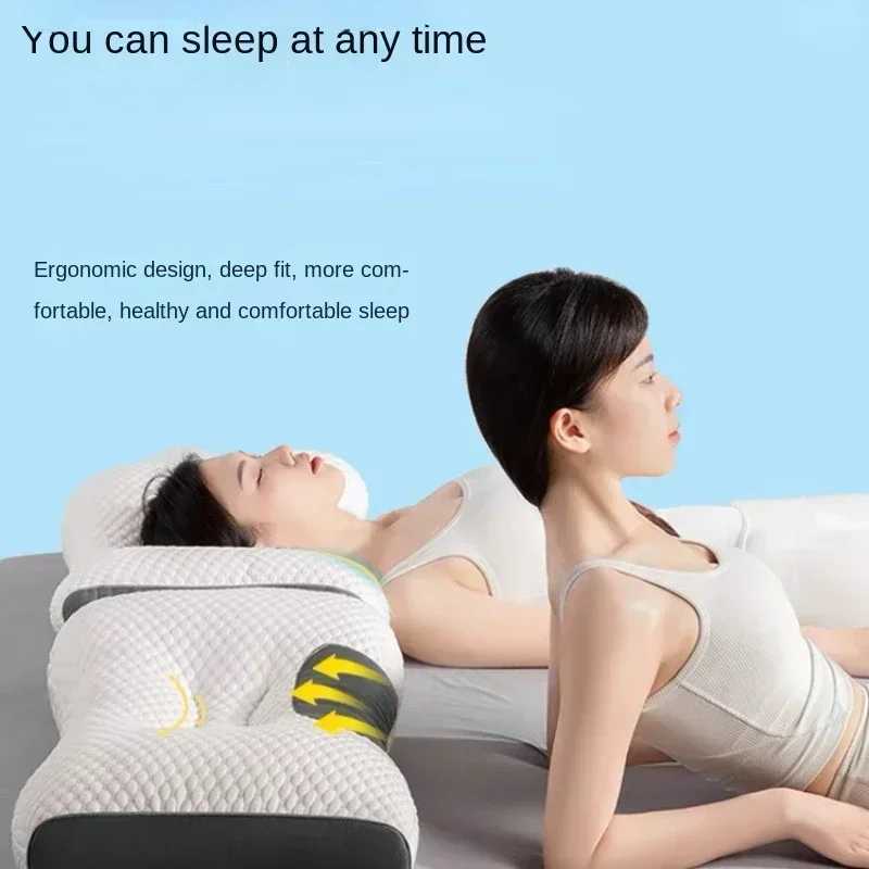 Super 3D Pillow Sleeping Orthopedic for Pillow Protect Neck Ergonomic Spine Contour Bedding for All Sleeping Positio
